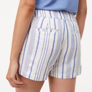 LOFT Riviera Short Blue & White Striped Linen Shorts - XS